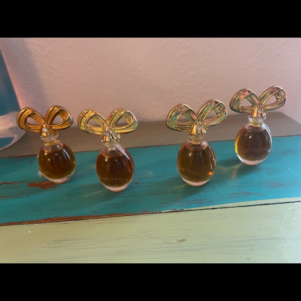Lot of 4 Vintage Diamonds and Rubies by Elizabeth Taylor Perfume 0.12 oz